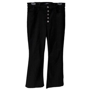 J Brand Flare Jeans Womens Sz 31 Maria Exposed Button Front Seriously Black New